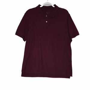 Sonoma Weekend Mens Plum Cotton Polo Shirt Casual Collared Short Sleeves Medium
